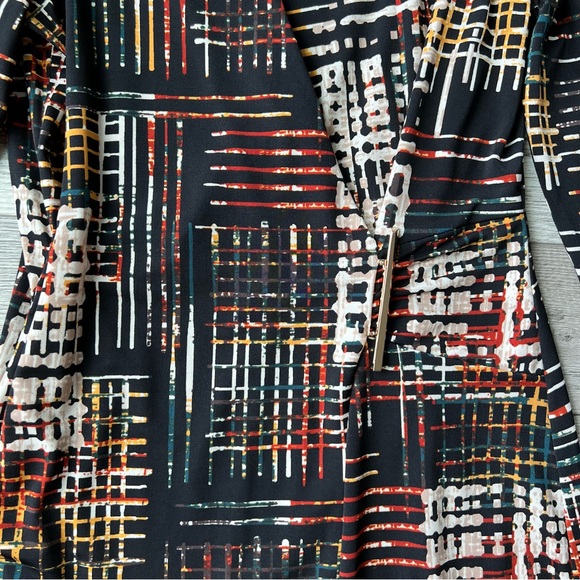 Connected Apparel Hardware Trim Surplice Dress - Picture 7 of 12